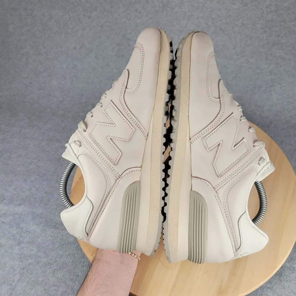 New Balance 576 Made‎ in England Mens 7.5 Off White Leather Sneakers OU576OW